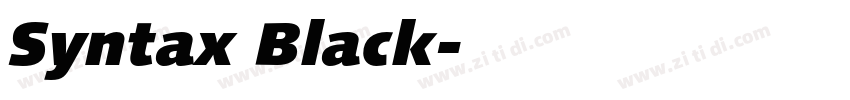 Syntax Black字体转换